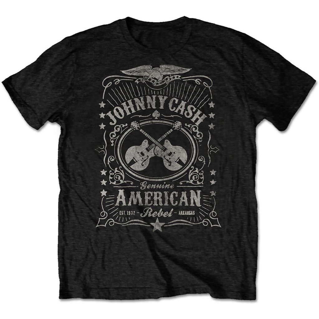 Johnny Cash American Rebel 2 Black M T-Shirt