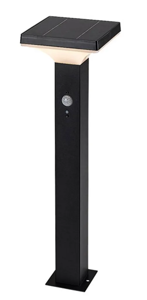Balise de Jardin Solaire LED avec Détecteur de Mouvement Noir 50cm