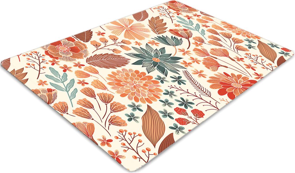 Stuhlunterlage Bürostuhlunterlage 120 cm x 90 cm Bodenmatte Bürostuhlunterlage - Künstlerische Blumen
