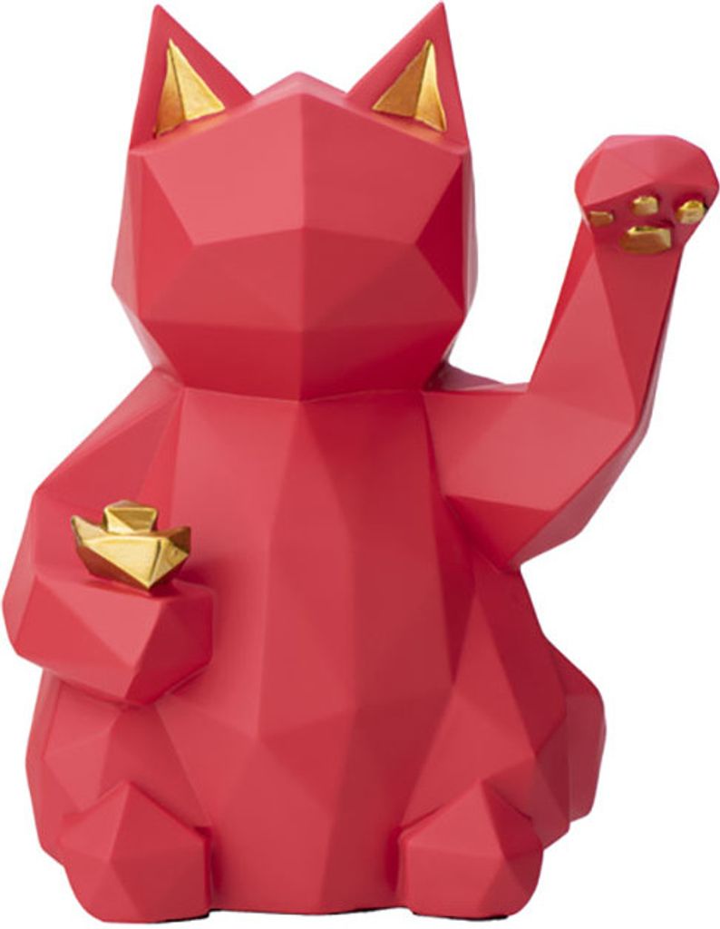 TechKidz, Innendekoration Lucky Cat Modernisierte Version des Maneki-neko, Rot