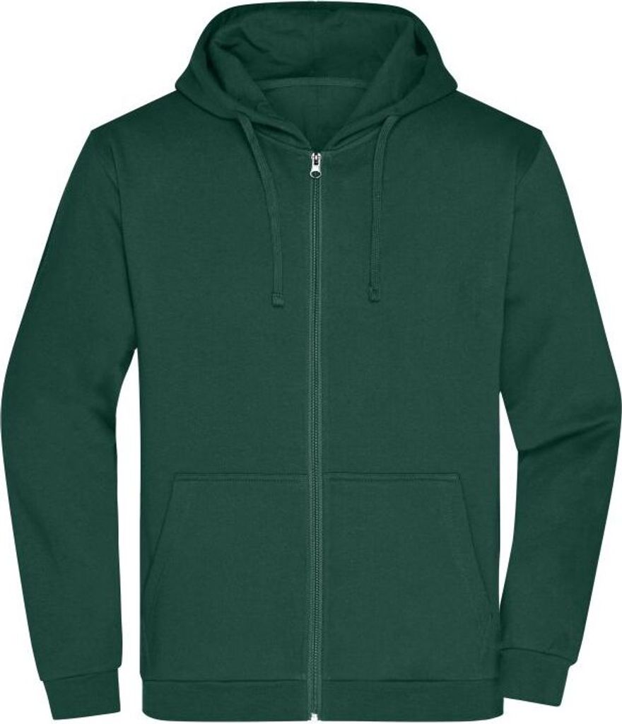 Klassische Sweatjacke mit Kapuze dark-green, Gr. L