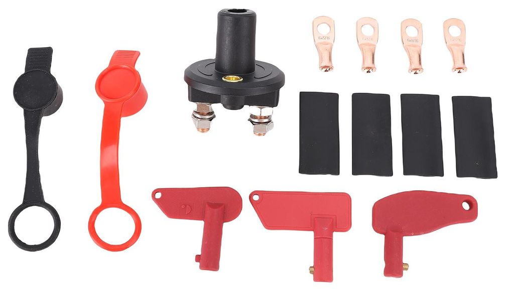 Batterie-Trennschalter, 12 V, 24 V, 200 A, 5/16 Zoll Anschluss, verbesserte Sicherheitsabschaltung für Marine, Auto, Boot, Wohnmobil, ATV, LKW