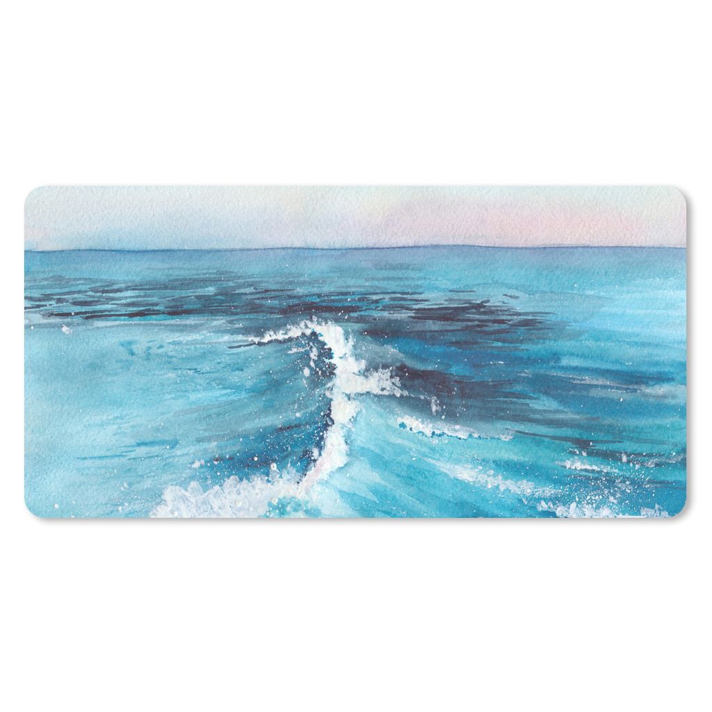 MuchoWow® Schreibtischunterlage Meer - Golf - Aquarell Produktbild 