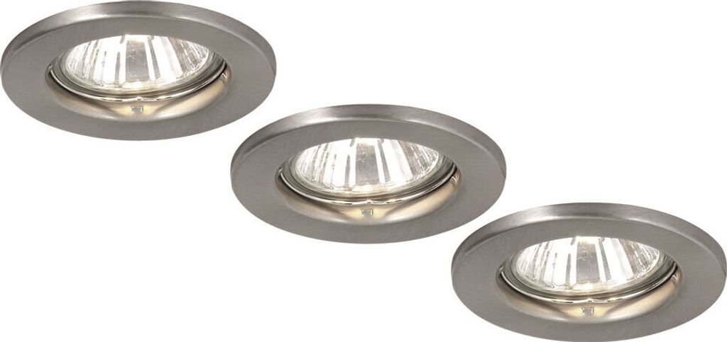 Globo Einbaustrahler Metall, nickel matt, 12100-3