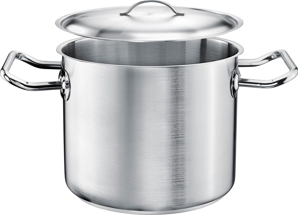 TOMGAST Hoher Topf 16 cm PRO mit Deckel – Hochwertiger Kochtopf für Suppen, Eintöpfe und Saucen