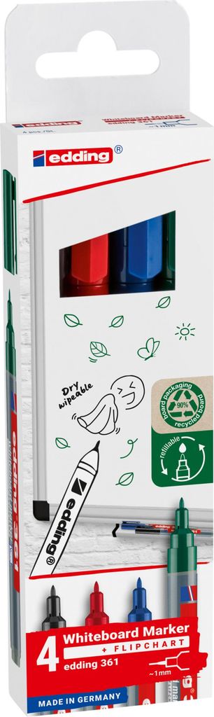 Whiteboardmarker 4-361-4-2 sortiert 4 Stück Packung mit 10 Stück
