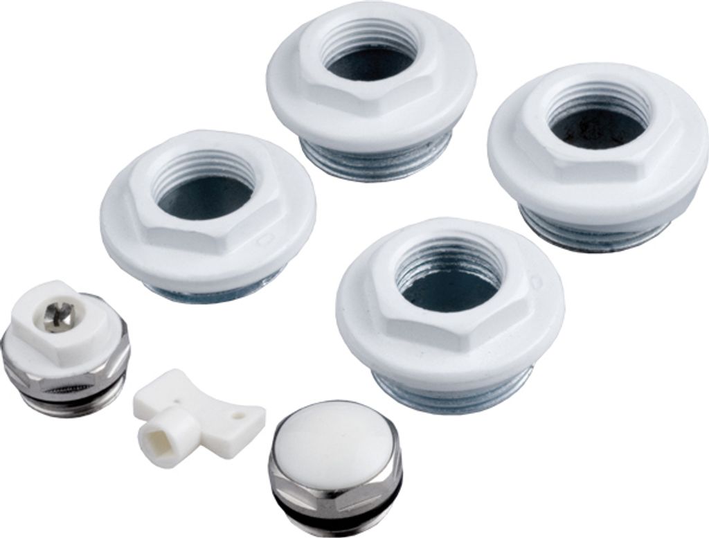 Ein Satz Stecker zum Anschluss eines Aluminiumheizkörpers Produktbild 