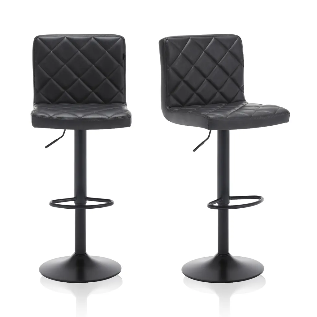 Set 2 Sgabelli Meisterhome Grigio Scuro: Comfort e Stile Bar