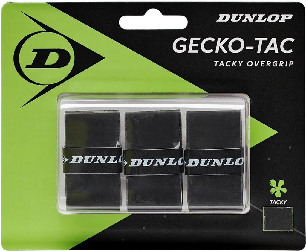 Dites stop aux raquettes qui glissent avec le surgrip Dunlop Gecko-Tac noir 3 pcss