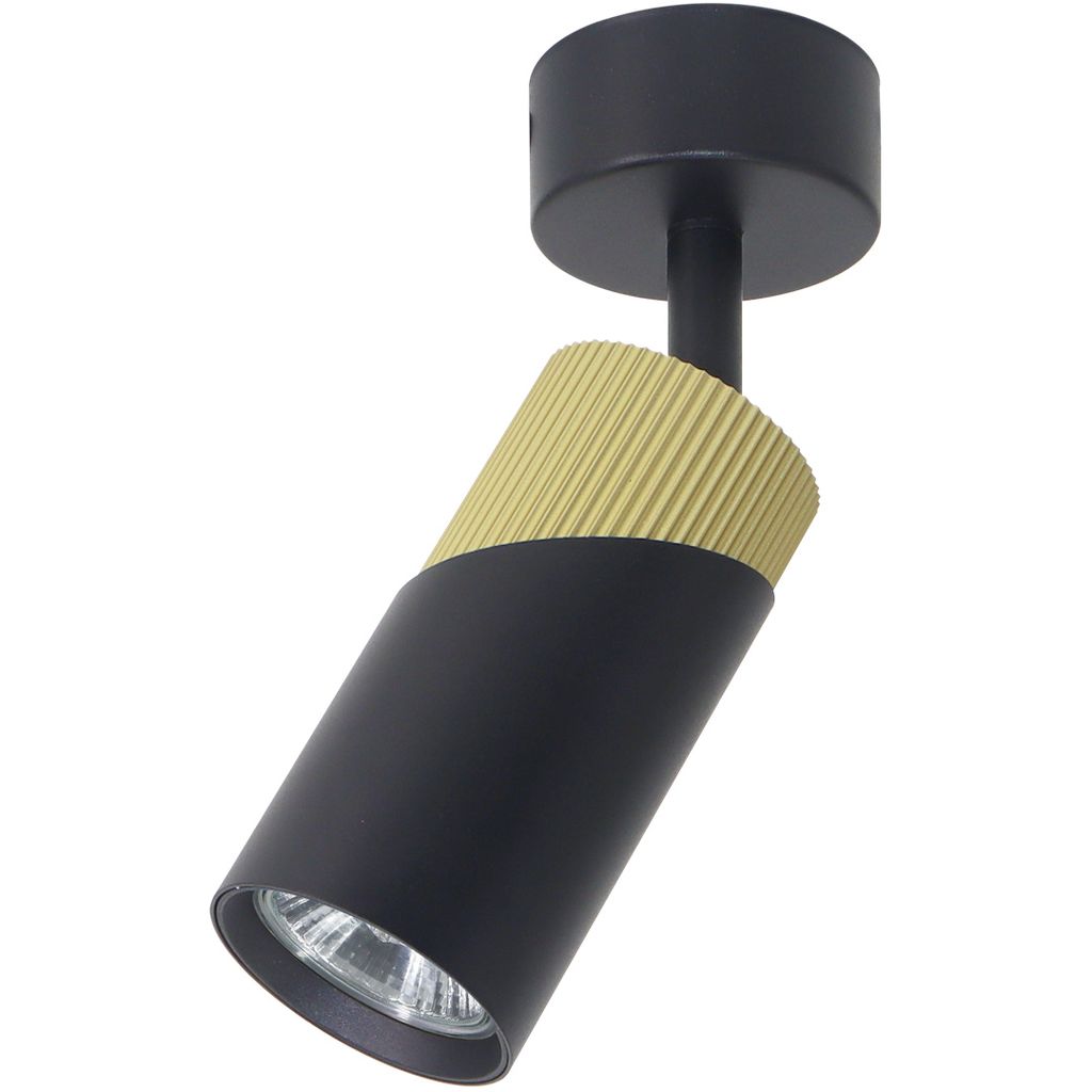 Schwarz-goldener Deckenstrahler NEO 1xGU10 8W Milagro