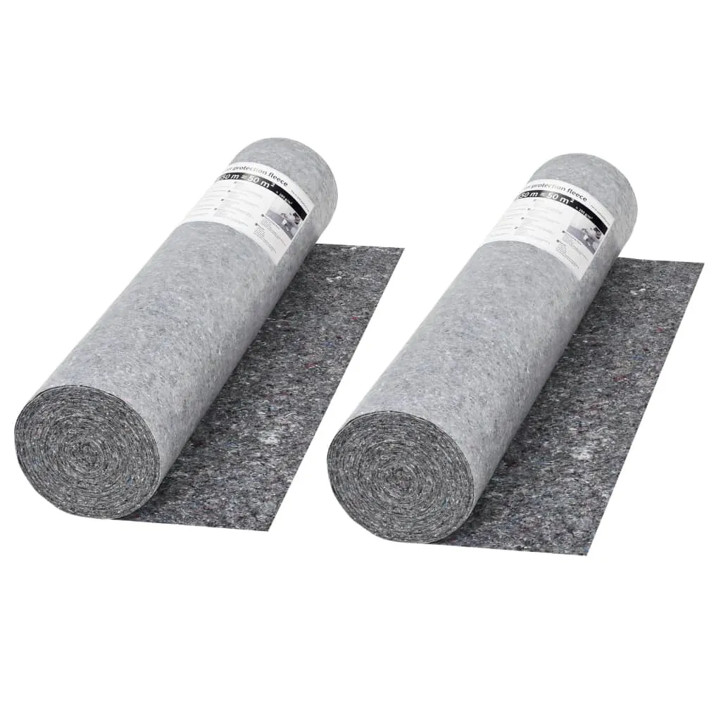 Protection de Sol pour Travaux de Peinture Gris 280g - 2x50m vidaXL