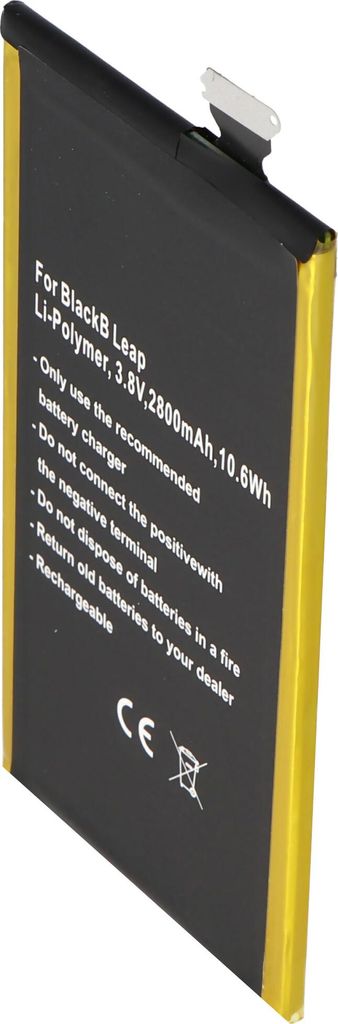 Akku passend für Blackberry Leap, Li-Polymer, 3,8V, 2800mAh, 10,6Wh, built-in