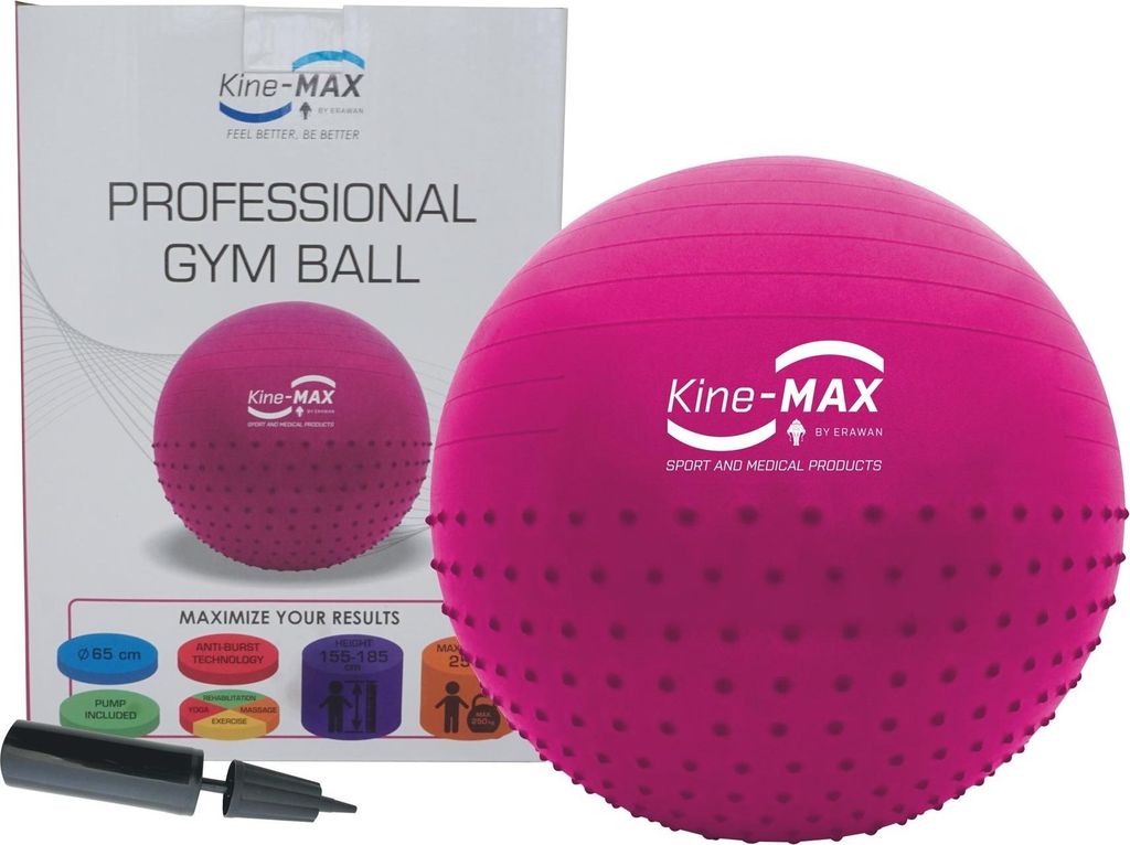 Kine-MAX Professioneller GYM-Ball - rosa