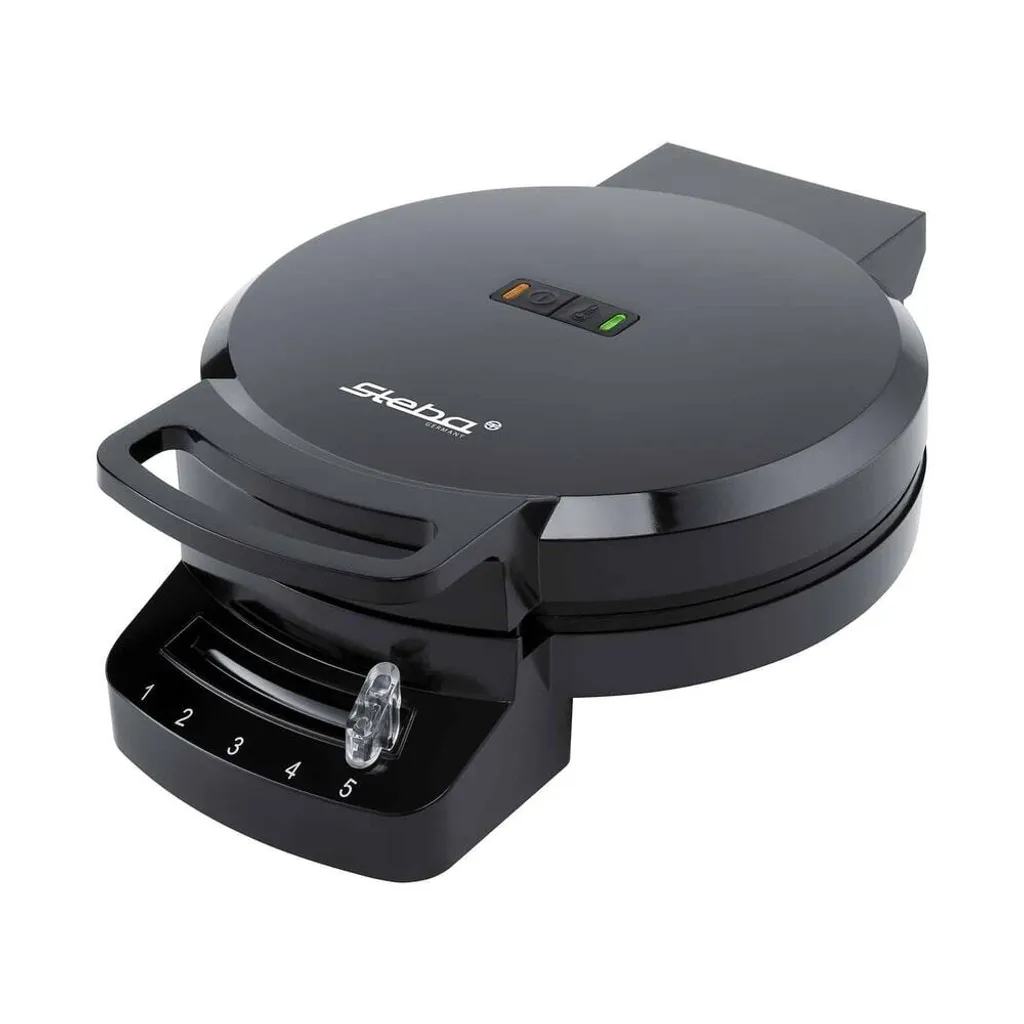 Gaufrier anti-adhésif Steba WE 1 Noir avec thermostat et lampe témoin