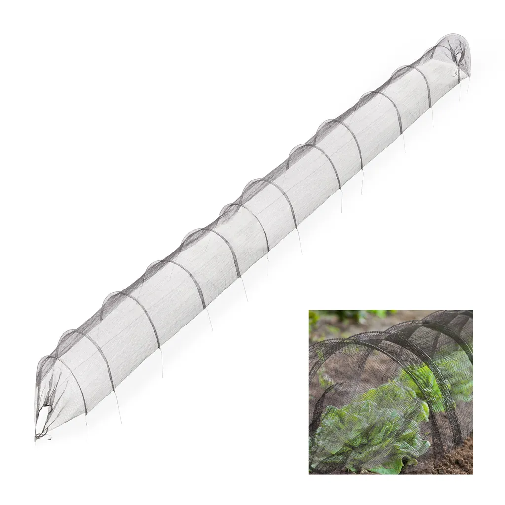 Éviter le gel au potager grâce au tunnel pour plantes 7m Relaxdays