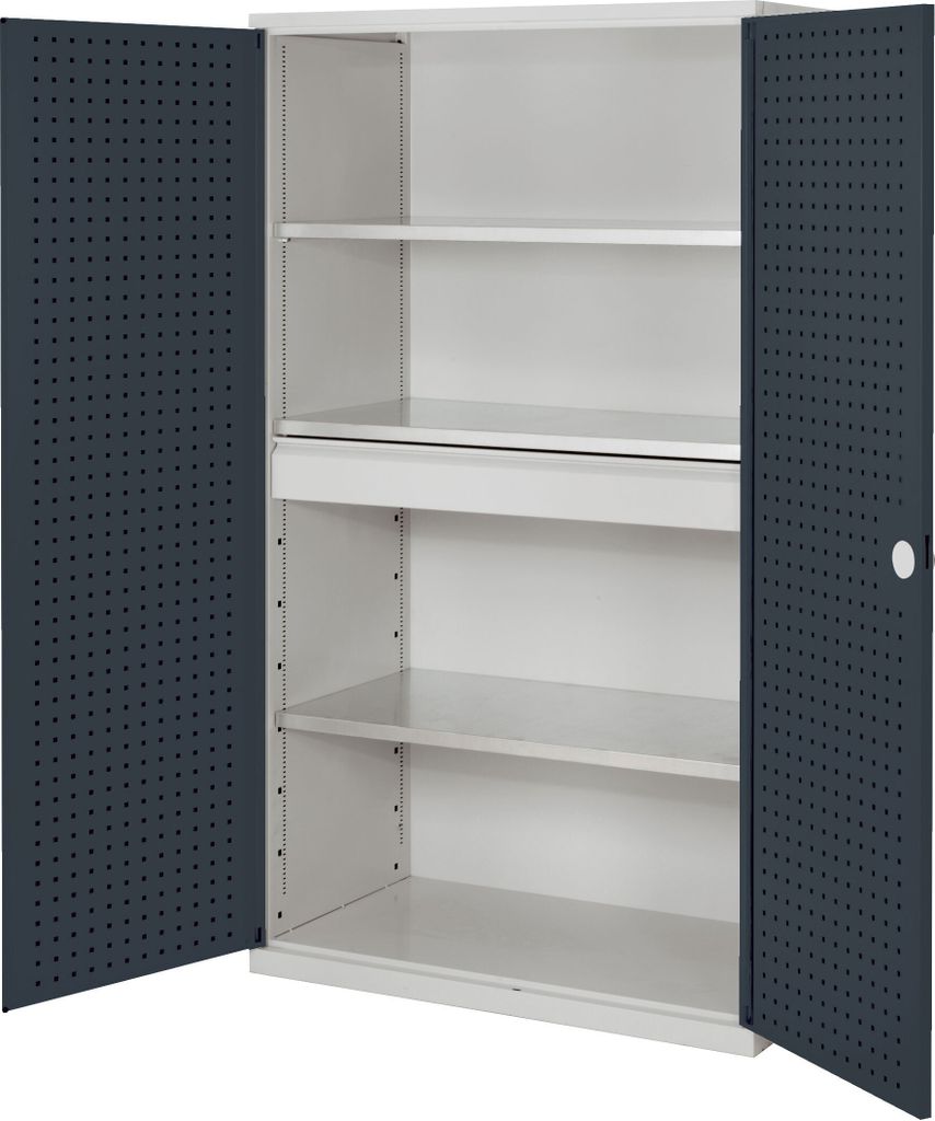 Kappes RasterPlan Großvolumenschränke 1950x1130x590mm Lochplattentüren Modell 2 anthrazitgrau