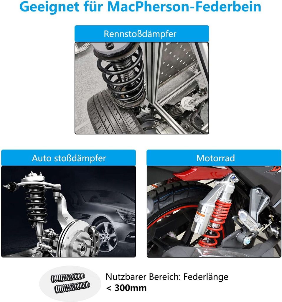 2 Stücke 170mm 650lb Hinten Stoßdämpfer Schocker Produktbild-Vorschau 3