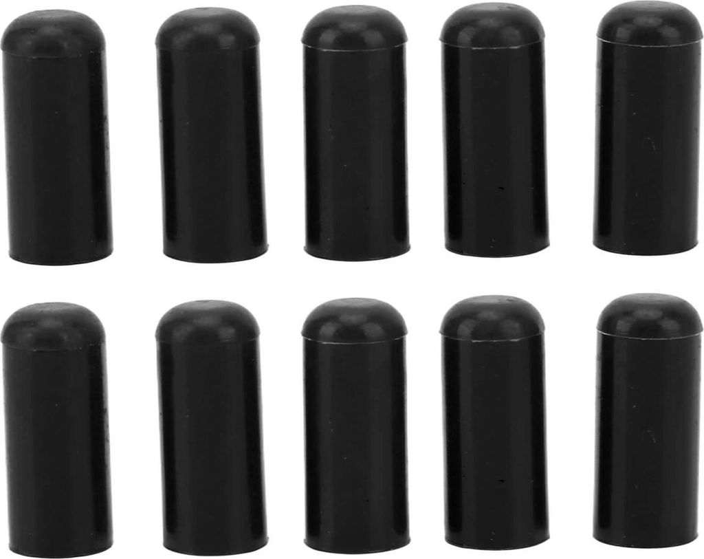10 pcs Einlass Vakuumschlauchend Universal 4 mm hitzebeständiges Silikon -Lebendkappe für Bov Rohrleitung Schwarz