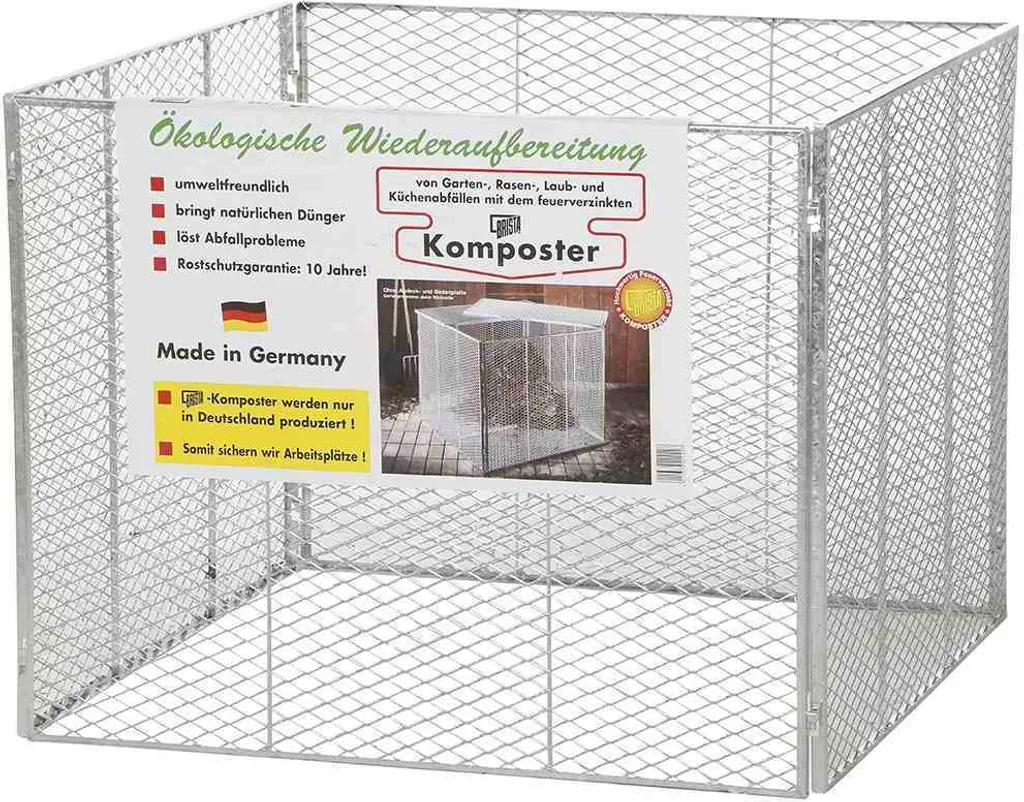 Composteur extérieur aéré en métal déployé robuste et démontable - 2
