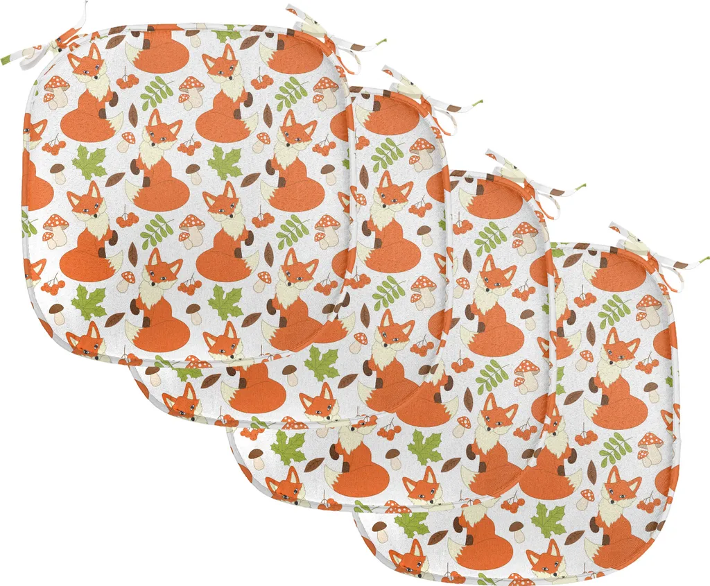 Cuscini Sedia 40x40 ABAKUHAUS Volpe - Set 4 Pezzi Morbidi e Resistenti