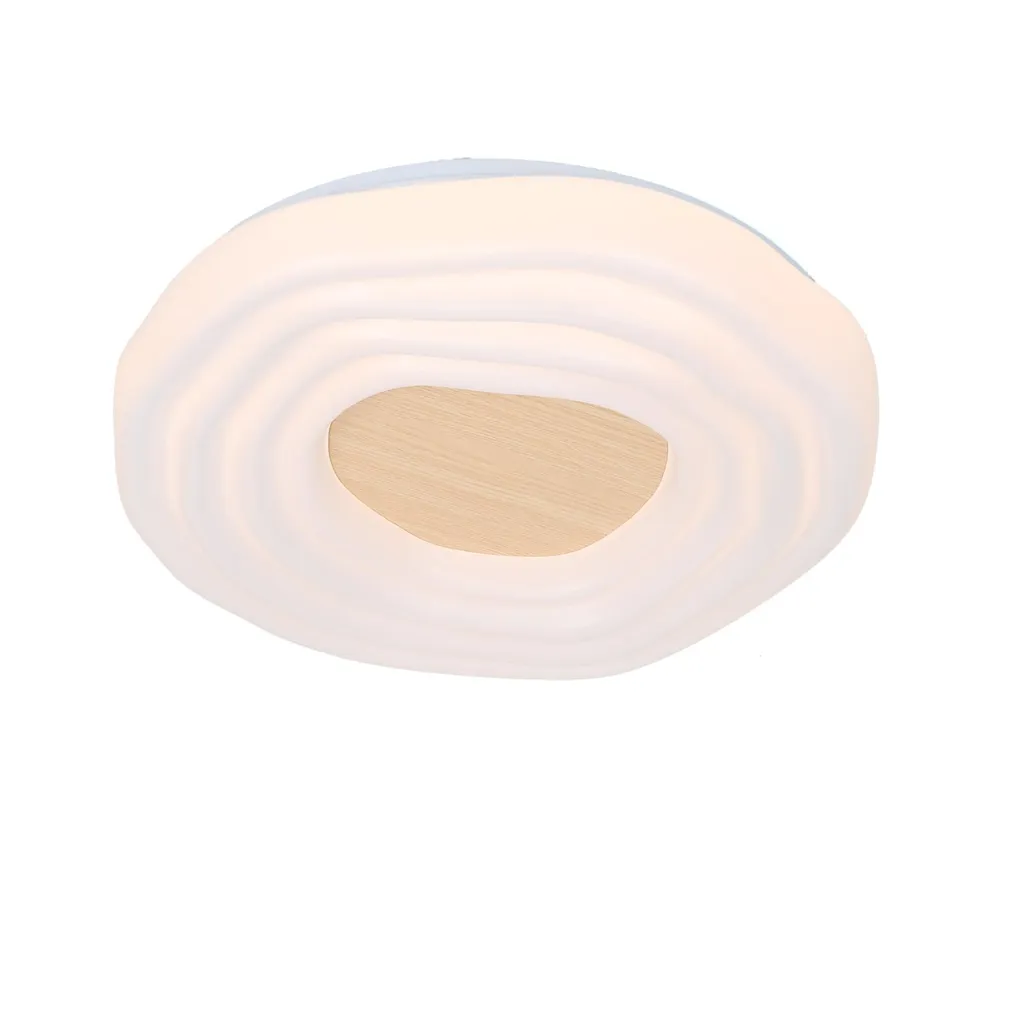 Luminaire de plafond Flower : éclairage LED design bois et plastique
