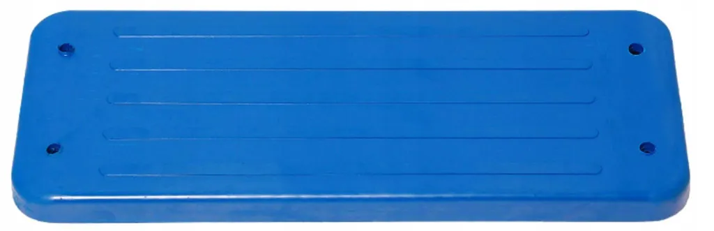 Balançoire souple en caoutchouc bleu avec siège plat pour extérieur