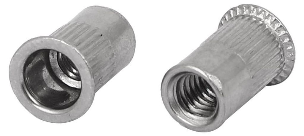 50 Stš¹ck M4 x 10mm R?ndelstreifen Senkkopf Nietmutter Einsatz