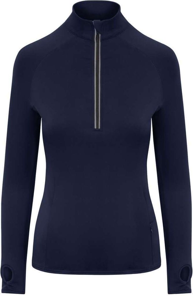 Just Cool JC035 | Damen Sweat Girlie Cool-Flex 1/2 Zip Top - Farbe: French Navy - Größe: XL