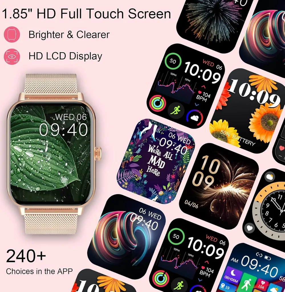 Smartwatch Elegante 1.85" Chiamate Bluetooth e Salute iOS Android - 3