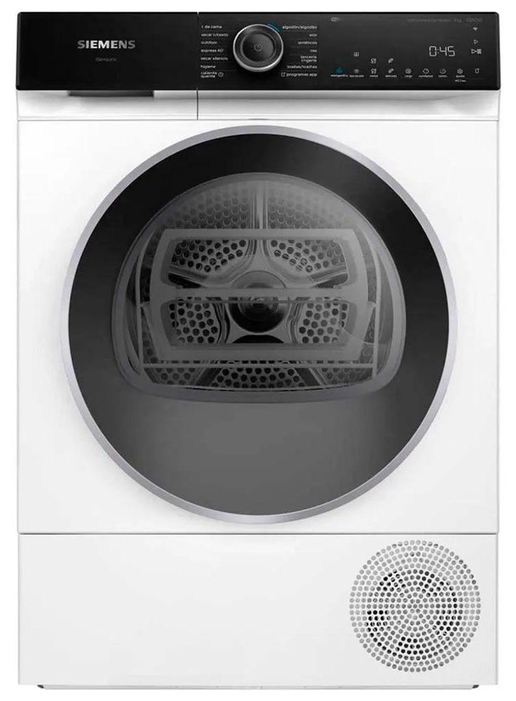 Siemens iQ500 WQ46H2B0ES, Freistehend, Frontlader, Wärmepumpe, Weiß, Drehregler, Berührung, Rechts