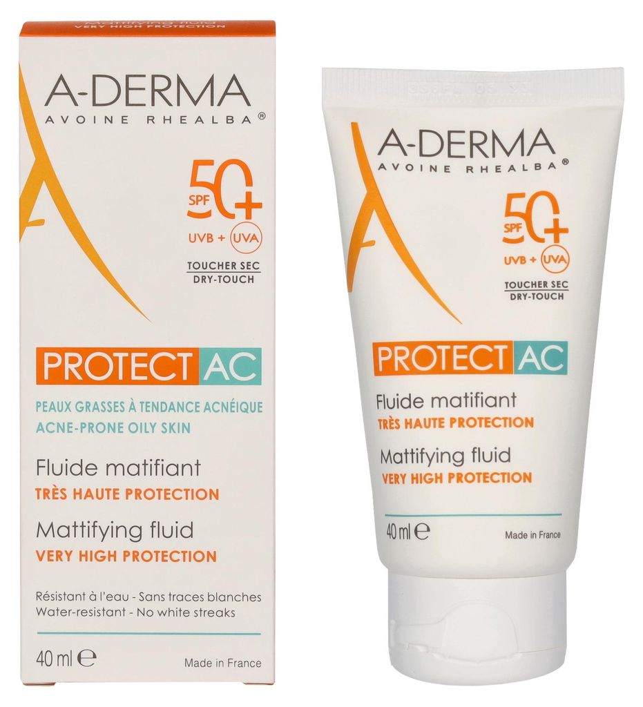 A-Derma Lotion A-Derma Protect AC Fluide Matifiant SPF50+ Image du produit 