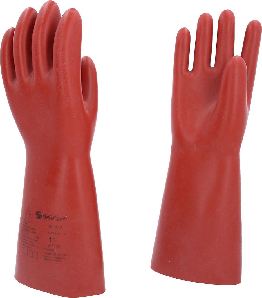 KS TOOLS 117.0011 Elektriker-Schutzhandschuh mit Schutzisolierung, Größe 11, rot