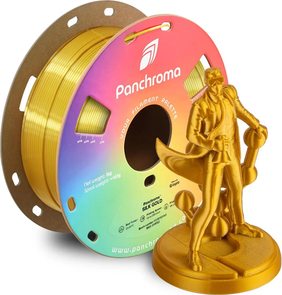 Filament PLA Or Silk 1.75mm Panchroma pour impression de pièces de décor