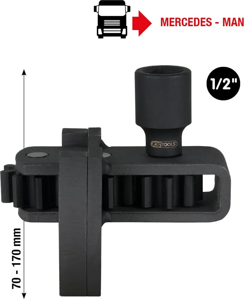 KS TOOLS 455.0021: L'Attrezzo Gira Motore per Mercedes e MAN 100mm - 2