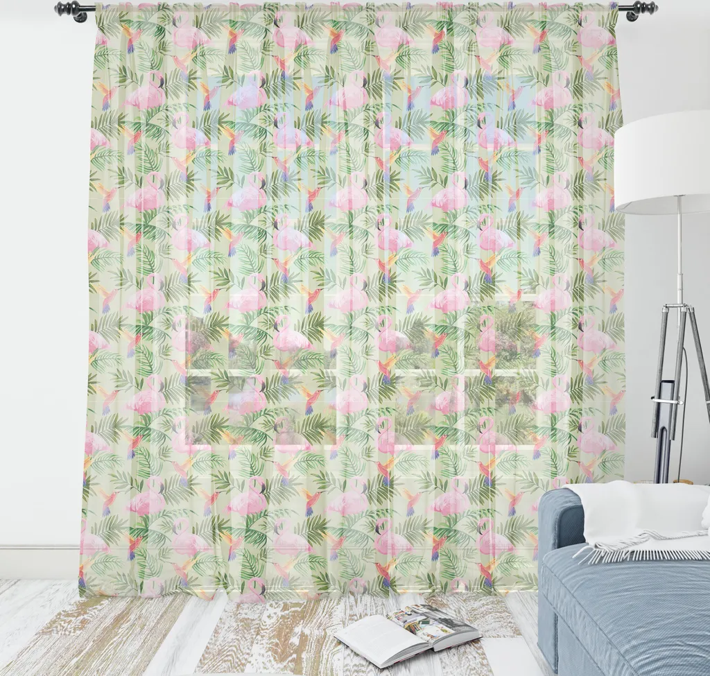 Decorazione Parete Tropicale ABAKUHAUS 240x274 cm | Tessuto Satin Lux