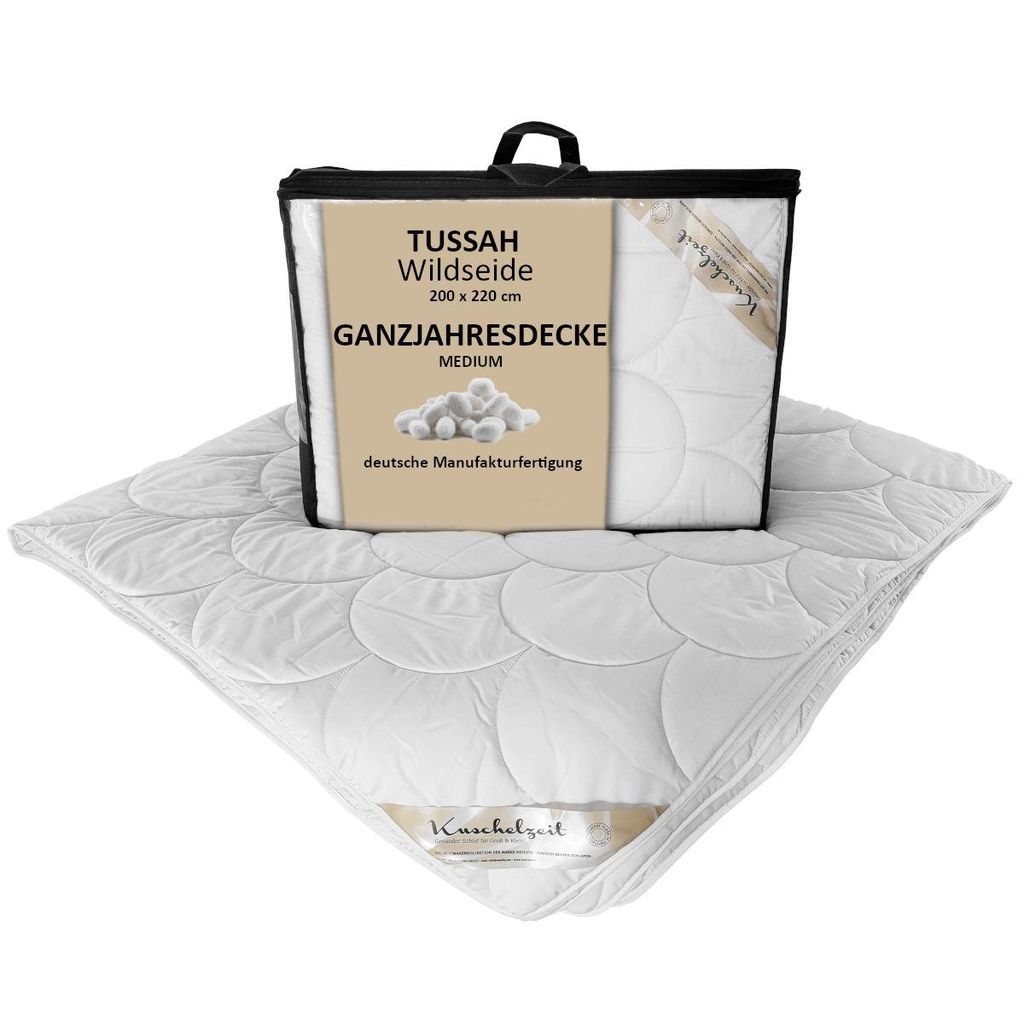 Tussah - Wildseide Ganzjahresdecke Kuschelzeit in 200x220 cm