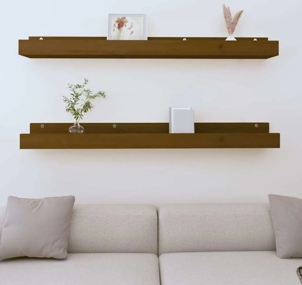 2 Mensole Design 110cm Maison Exclusive Legno Massello Pino Miele