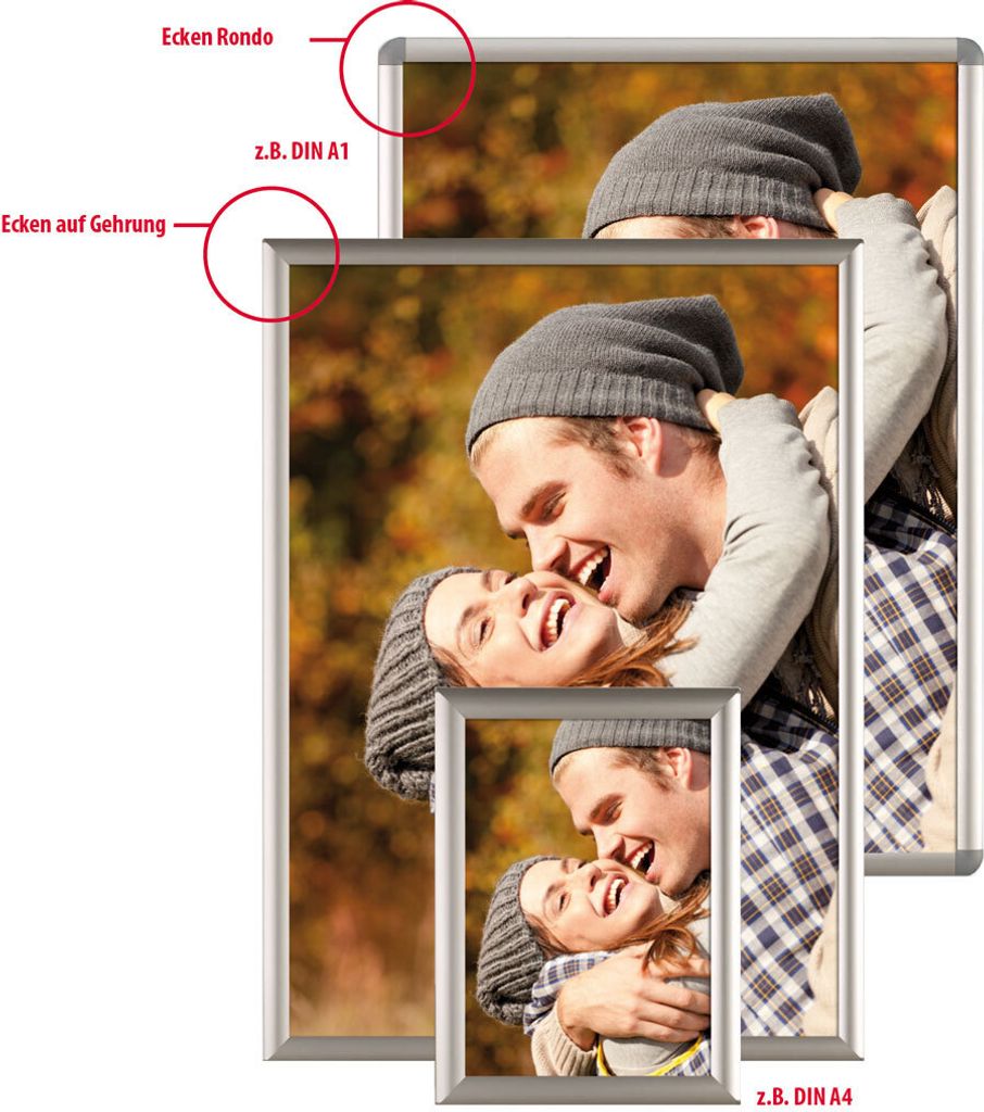 POV Klapprahmen OptiFrame, DIN A1 Gehrung, 25 mm