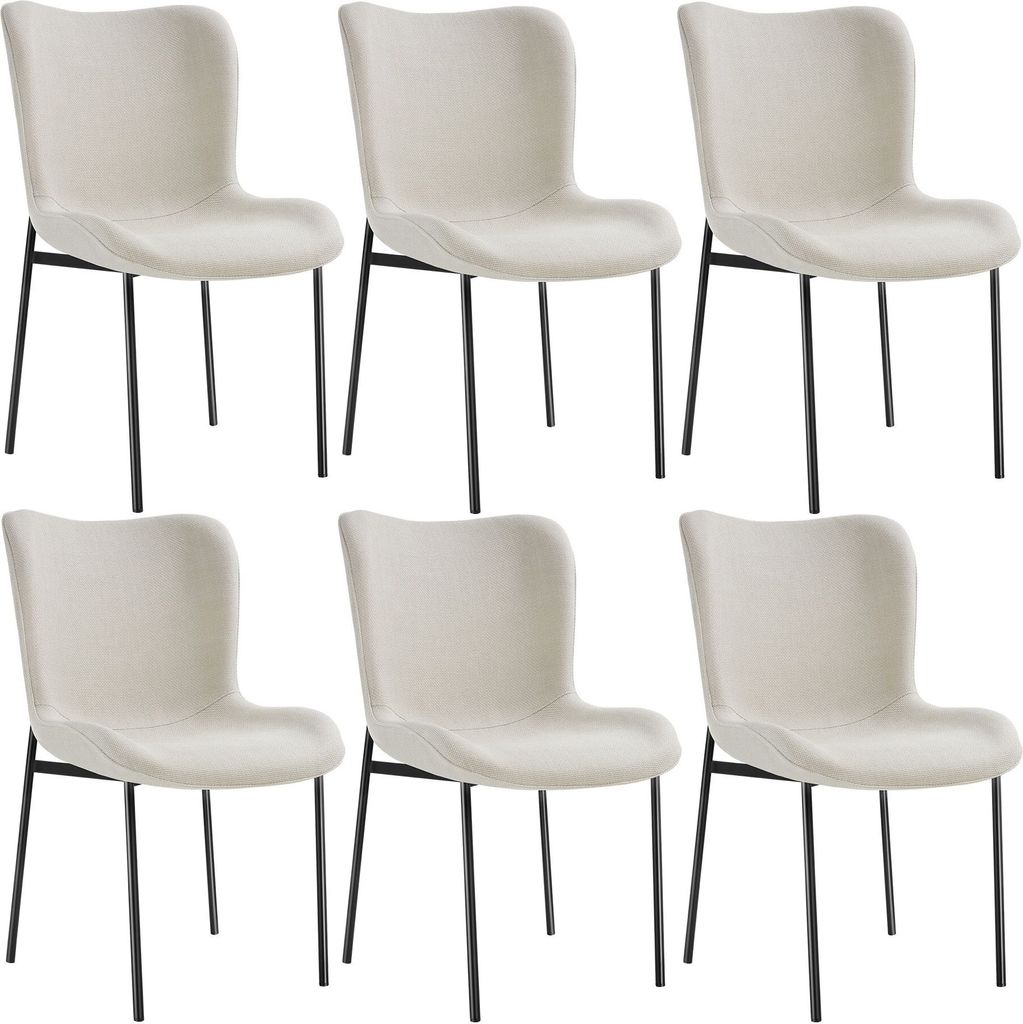 tectake Polsterstuhl Tessa ergonomische Form mit hoher Rückenlehne 54 x 62 x 90 cm