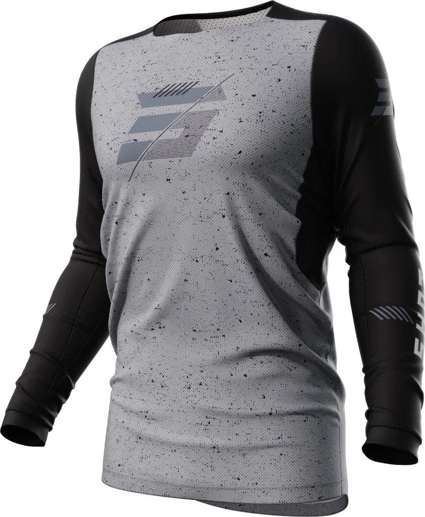 Maillot Motocross Shot Contact Speck M en Tissu Respirant Gris Noir