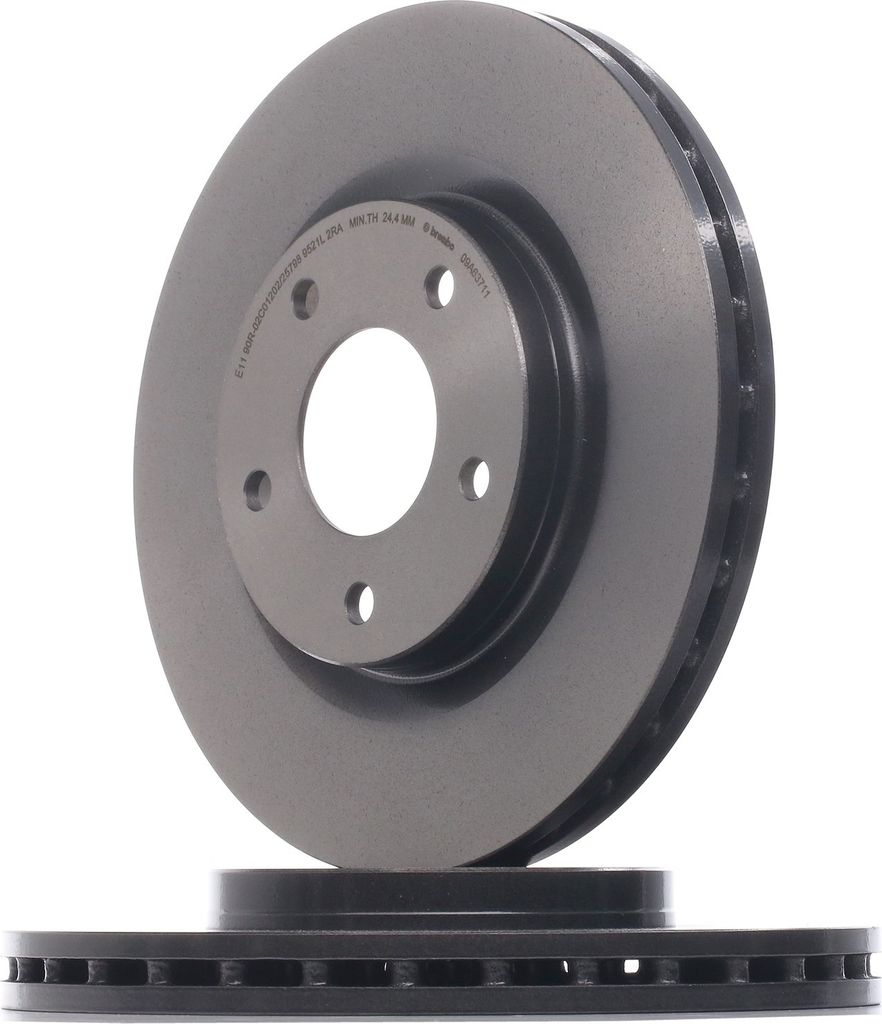 2x BREMBO 09.A637.11 Bremsscheibe Vorderachse