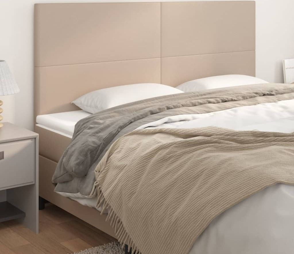 The Living Store Kopfteile 4 Stk. Cappuccino-Braun 100x5x78/88 cm Kunstleder