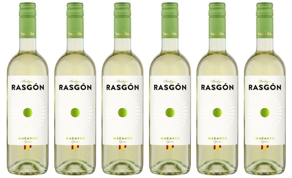 Rasgon Macabeo Halbtrocken Weißwein – Fruchtig, Elegant & Ausgewogen – Spanischer Qualitätswein mit feiner Süße – Perfekt zu Fisch, Gefl...