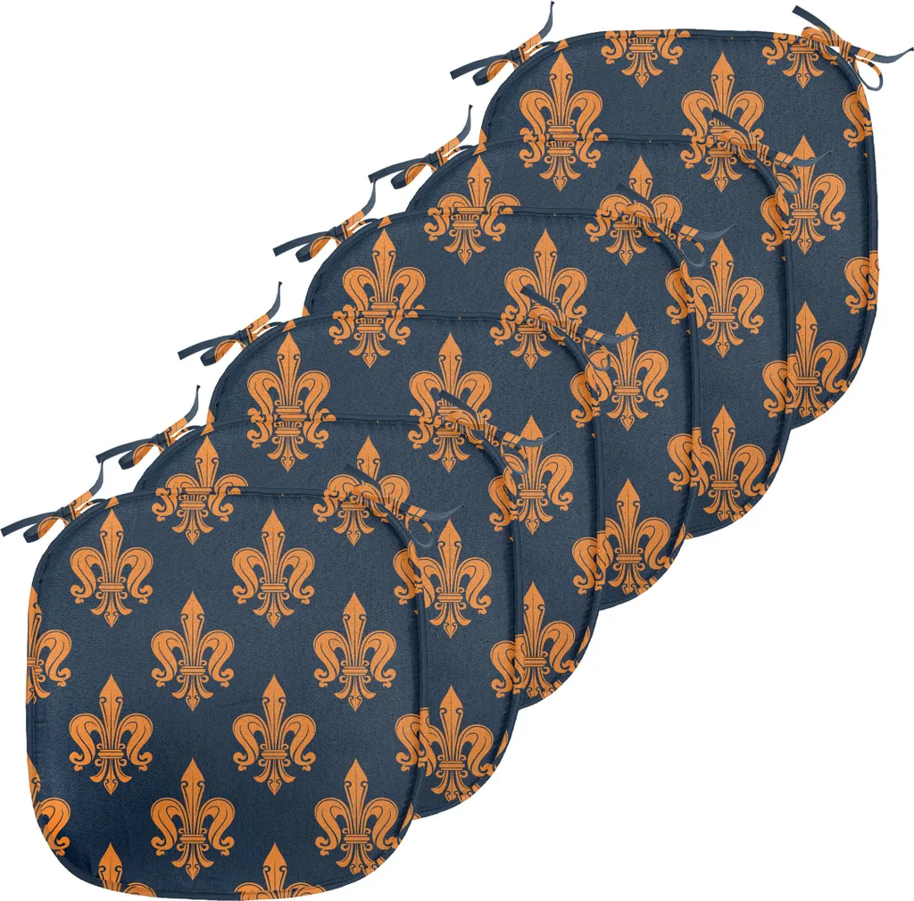 Coussins de Chaise Imperméables 40x40 cm - Set de 6 Galettes Déco