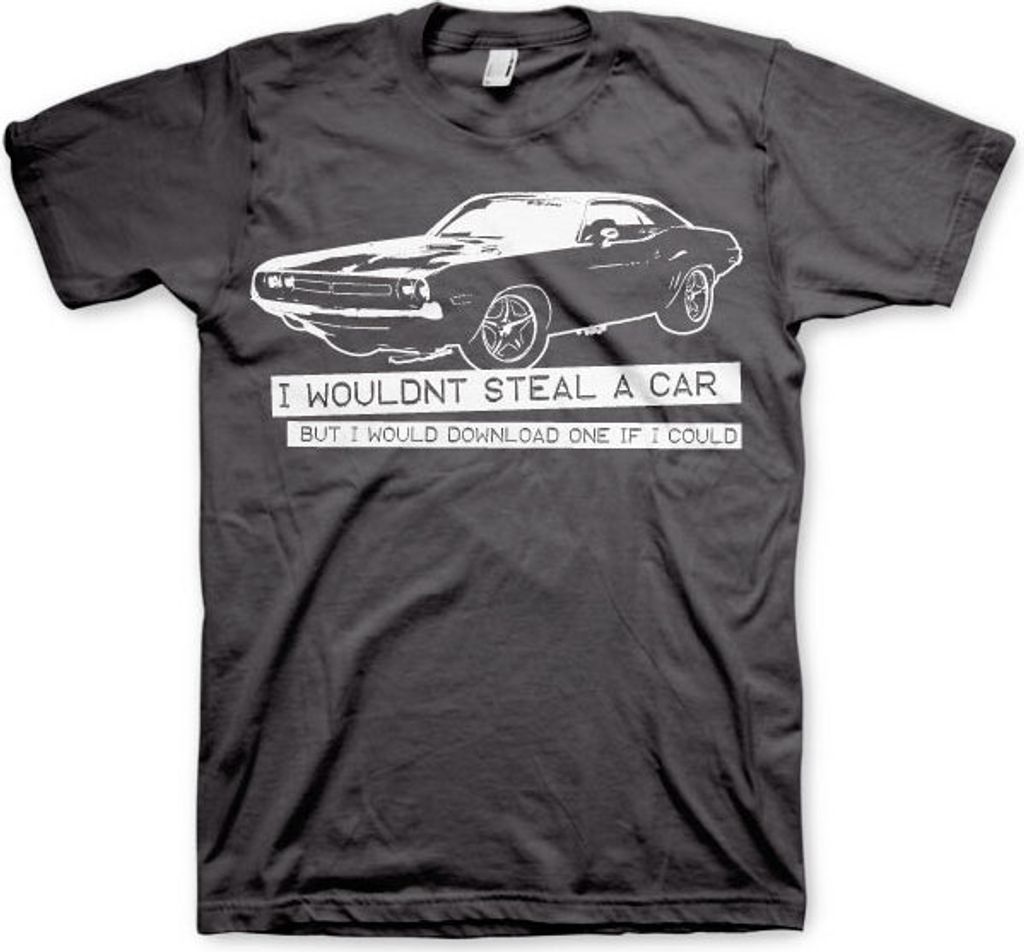I Wouldnt Steal A Car Tee - XX-Large - Dark-Grey