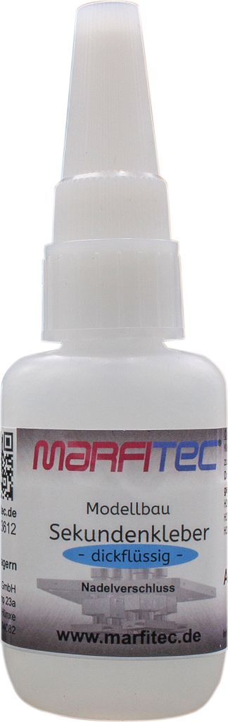 Marfitec Modellbau Sekundenkleber 20g dickflüssig - Metall Produktbild 