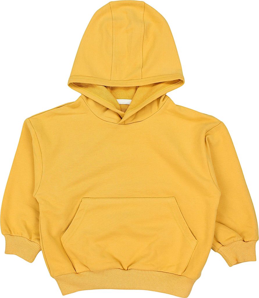 TupTam Uni Junge Mädchen Hoodie Sweatshirt Bio- Baumwolle, Farbe: Senfgelb Uni, Größe: 140