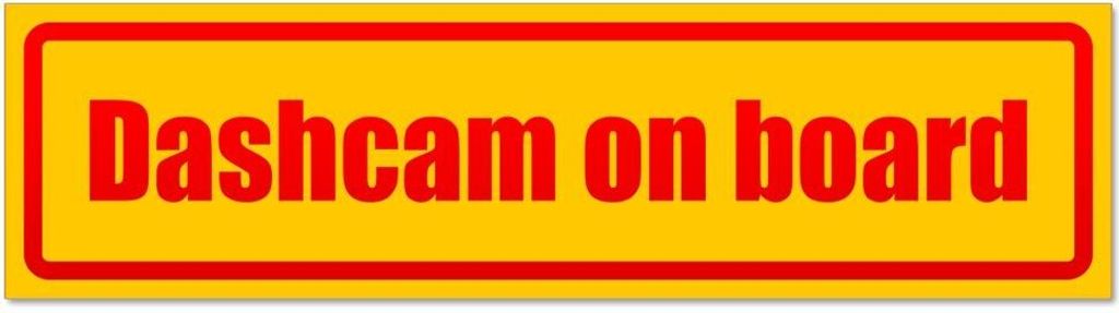 Kiwistar - Autoaufkleber - Rot - 45 x 12 cm - Dashcam on Board invertiert - Hinweis Aufkleber Sticker für Auto, Kfz, Fahrrad, PKW, LKW