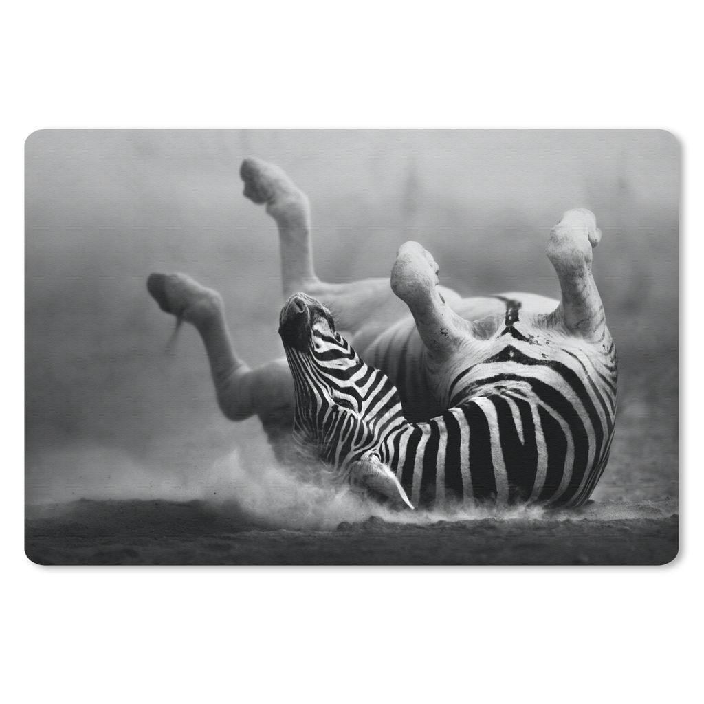 MuchoWow Mauspad Mousepad Zebra - Tiere - Schwarz - Weiß 27x18 cm - Mousepads - Maus Mat - Pad - Mausunterlage - Büroartikel - Desk Matten