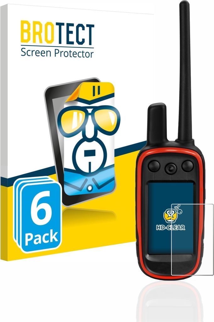 6x Für Garmin Alpha 100 Schutzfolie BROTECT Displayschutz Display Schutz Folie Klar Transparent